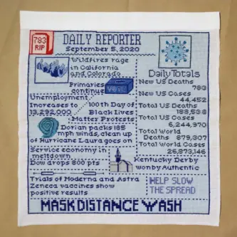 September 5, 2020. Stitched by Bev