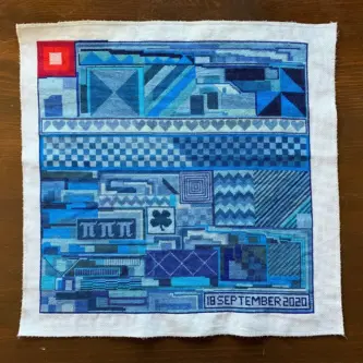 September 18, 2020. Stitched by Erika