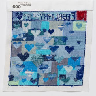 Reverse side of stitching for Feb 20, 2022