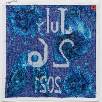 Reverse side of stitching from July 26, 2021. Photo by Wes Magyar. Reverse side of stitching from July 26, 2021.
